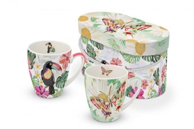 Комплект порцеланови чаши, Тукан и Пеперуда
