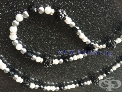 ЧИКИТА ЛУКСОЗНА КАИШКА ЗА КУЧЕ LUX BLACK ROSES