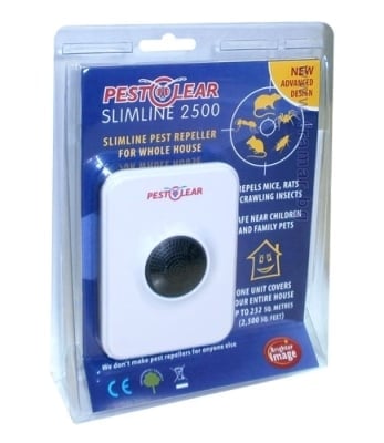 Електронен апарат с ултразвук за прогонване на гризачи и пълзящи насекоми, SLIMLINE 2500 / STOP - 232