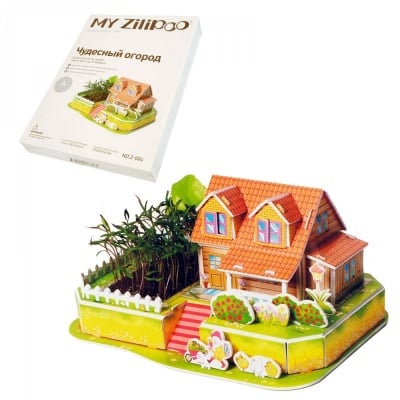 3D пъзел "Луксозна къща" с жива градина