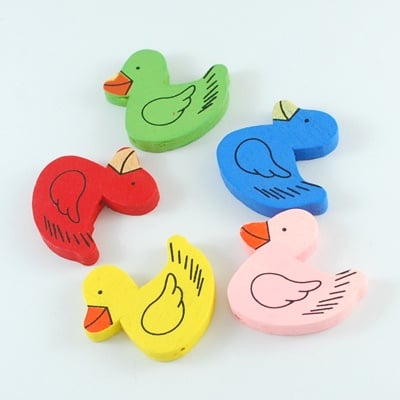 Фигурка дърво пате 32x32x5 мм дупка 2 мм, 15 броя