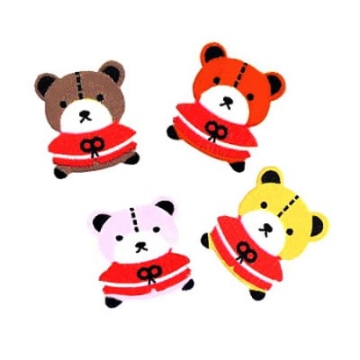 Копче дърво мече 23x19 мм МИКС -5 броя