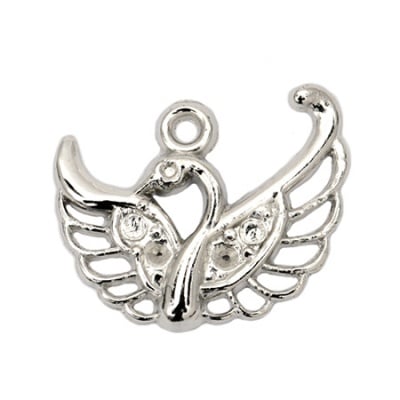 Висулка CCB лебед 19х15x2 мм. дупка 1 мм -20 броя