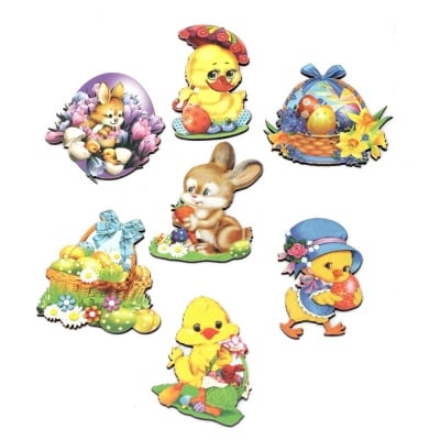 Сувенир магнит 75~60x50 мм МДФ Великден АСОРТЕ