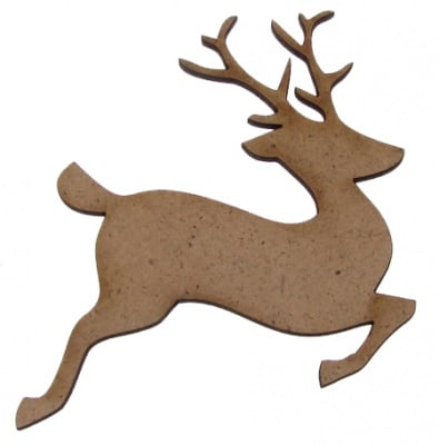 Фигурка кафява МДФ за декорация елен 80x85x3 мм