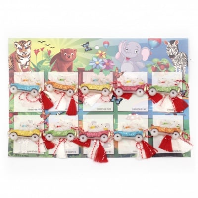 Мартеници кучета в кола светещи 10 броя