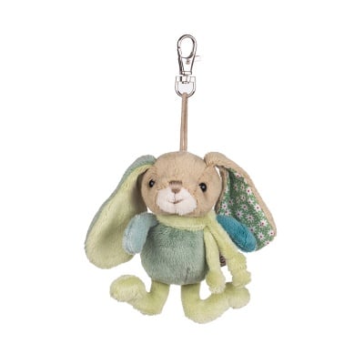 Плюшена играчка - синьо-зелен, заек 10 см.