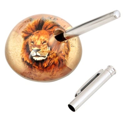 Преспапие - лъв с държач за химикал