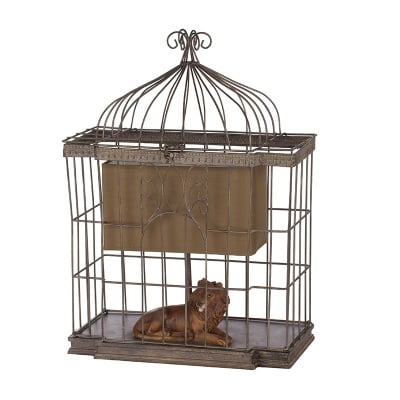 Лампа - Статуетка, Лъв в клетка