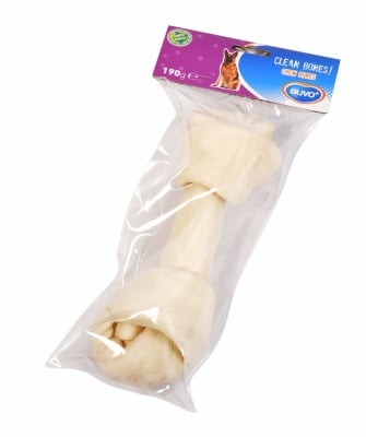 "Duvo+" - Кокал от бяла кожа вързан - 24 см.