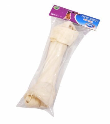 "Duvo+" - Кокал от бяла кожа вързан - 34 см.