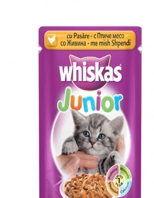 Пауч за малки котки Whiskas Junior 100гр. - различни вкусове