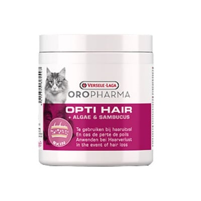 Opti Hair Cat 130гр - добавка към храната за котки за лъскава козина и здрава кожа и за периодите на смяна на козинат
