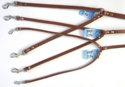 "Miazoo" - Повод за две кучета от телешка кожа