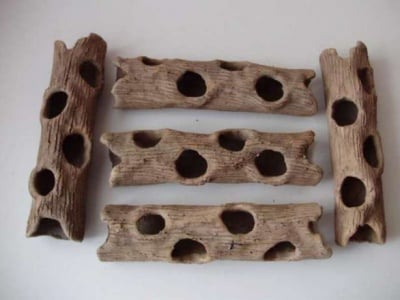 "ATG" - Декоративна керамика за аквариум - пънче с дупки