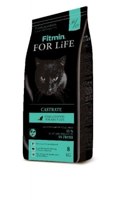 "FITMIN Cat For Life Castrate" - Храна за затлъстели или кастрирани котки - насипна