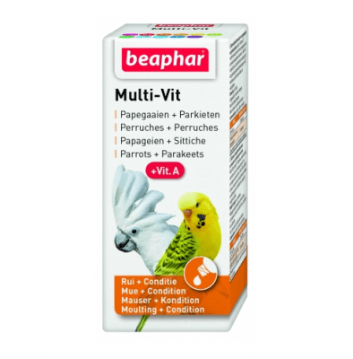 Beaphar Multi Vit Parrots + Parakeets + vit.A - мултивитамини за папагали