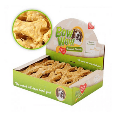 Лакомство зa куче Bow Wow - Натурален кокал без глутен от говеждо, птичи дроб и юка