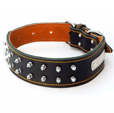 Нашийник от естествена натурална телешка кожа, различни размери и цветове, Миазоо