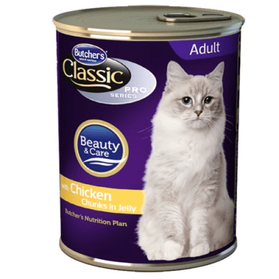 Butchers Classic Pro Series chunks in jelly - консервирана храна за котки - два вкуса