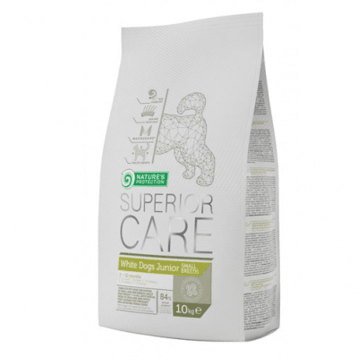 Nature's Protection White Dogs Junior Small Breeds - Храна за кучета от дребните породи, от 2 до 10 месеца с БЯЛА КОЗИНА