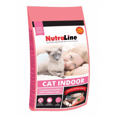 Храна за пораснали котки с намалена активност Nutraline Cat INDOOR, с пилешко месо, 1кг насипно
