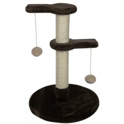Драскало за коте със стойка и две топчета, сизал и кадифе - 49 x 34 х 34 см 10858