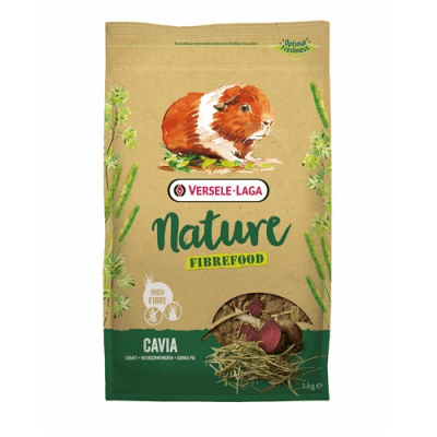 Versale_laga Cavia Nature FIBREFOOD 1кг - Пълноценна храна за за морски свинчета - възрастни, капризни и живеещи у дома