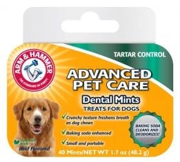"Arm & Hammer" - Дентални дражета за кучета с вкус на телешко, с екстракт от зелен чай и билки