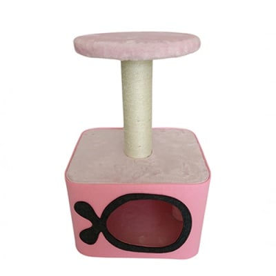 Драскало за коте Cave - сглобяемо - размери 35 х 27 х 55 см - два цвята