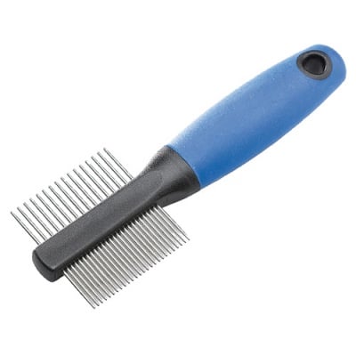 Ferpast - метален гребен, двоен с редки и едри зъби за гризачи