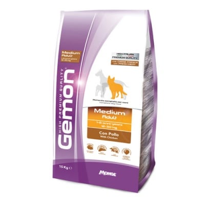 Суха храна за кучета от средни породи Gemon Medium Adult, с пилешко месо, 20.00кг