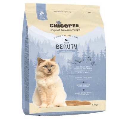 Храна за котка Chicopee Classic Nature Line Adult Beauty за красива козина - 1.50кг; 15.00кг