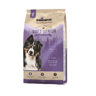 Храна за кучета Chicopee Classic Nature Soft Senior мека, полувлажна за над 7 години с пиле и ориз - 2.00кг; 15.00кг