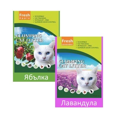 Котешка тоалетна калиброван бентонит Fresh 5l - пет аромата