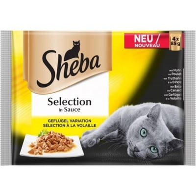 Котешка храна 4 броя х 85 г Sheba Cuisine Po - два вкуса