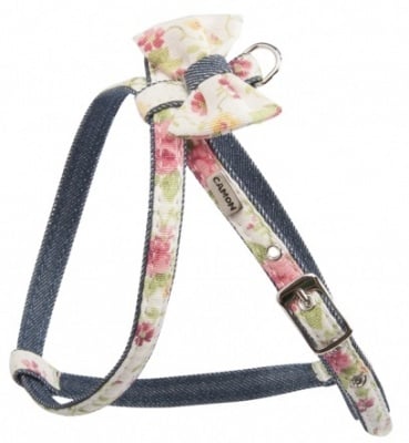 "FLOWERS/DENIM" -  Нагръдник за кучета