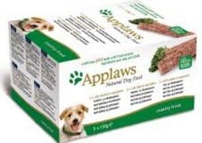 Applaws Dog Pate MP Country Selection -Chicken, Lamb, Salmon - Пастети за куче в три различни вкуса - 5 х 150 гр