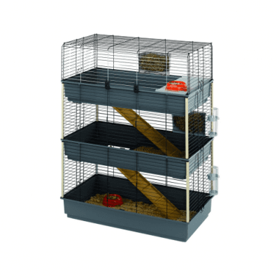 ОБОРУДВАНА КЛЕТКА ЗА ЗАЙЦИ НА 3 ЕТАЖА 98Х50Х113,5 CAGE RABBIT 100 TRIS