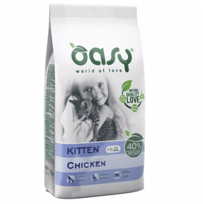 Храна за малки котенца до 12 месеца Oasy Kitten Chicken, 1.5 кг