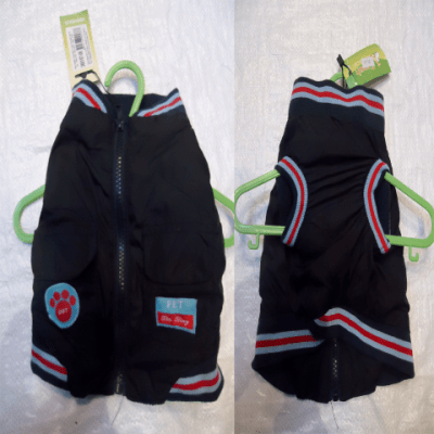 Яке черен шушляк с цип отгоре 