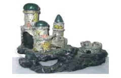 "QIAN HU" - Декорация за аквариум - Замък със сини кули