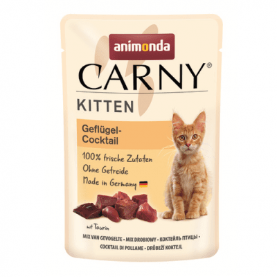 Пауч за котка Animonda Carny Kitten за малки, различни видове, 85 гр