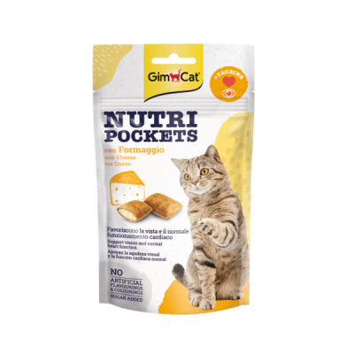 GimCat, Хрупкави джобчета със сирене и таурин, 60 г