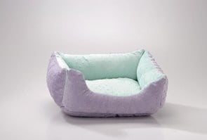 Правоъгълно двулицево легло в лилаво и синьо