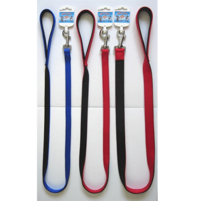 Повод Миазоо от изкуствена лента - двоен, двуцветен - различни цветове и размери