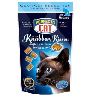 Лакомство за коте Perfecto Cat,Против образуване на космени топки, 50 гр