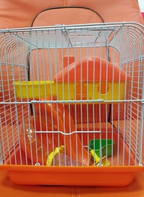 Клетка за дребни гризачи с тунел и хранилка