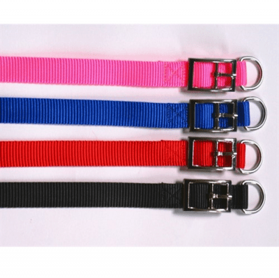 Нашийник от изкуствена лента с метална катарама - различни размери и цветове