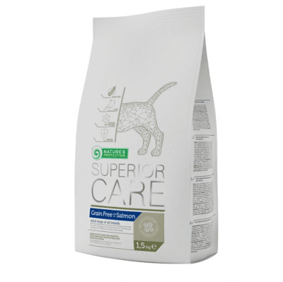 Nature's Protection Grain Free Salmon - СУХА ХРАНА СЪС СЬОМГА БЕЗ ЗЪРНО ЗА КУЧЕТА НАД 1 ГОДИНА ОТ ВСИЧКИ ПОРОДИ - 1.500кг